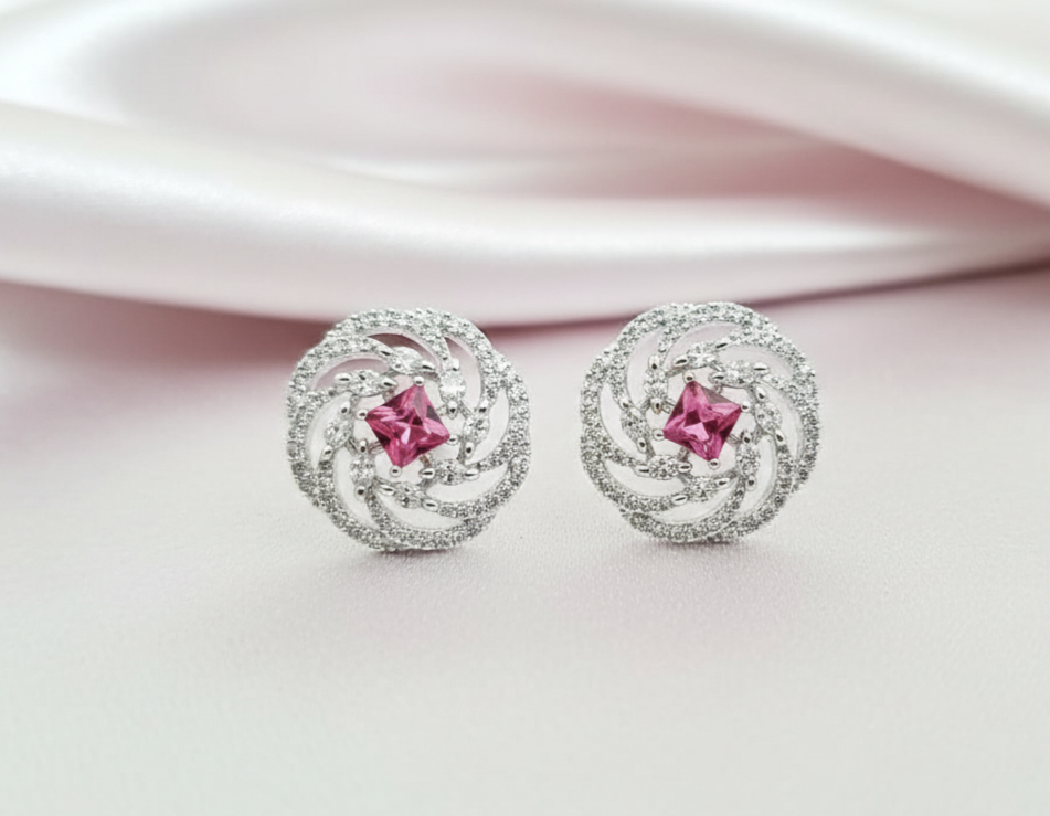 #LC1055 Swirl halo studs