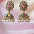 #LC1018 Kundan style stone Jhumkas