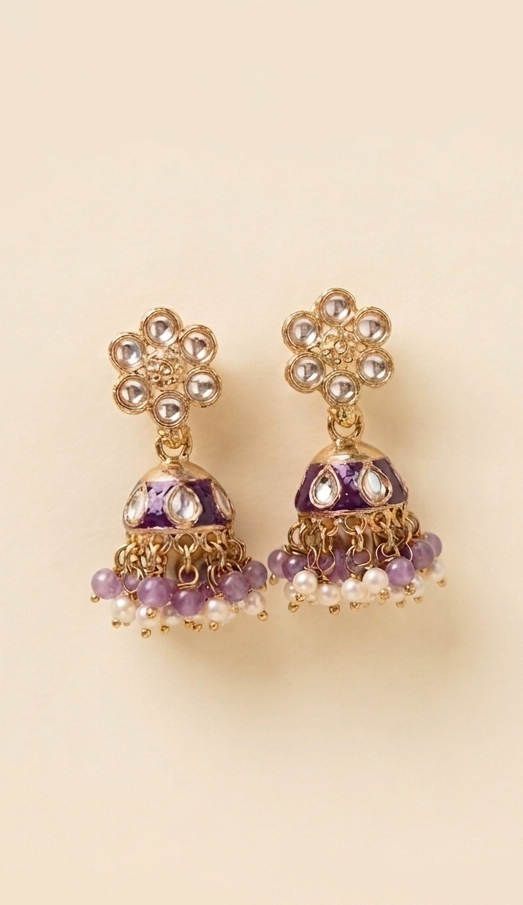 #LC1022 Lavendar jhumka