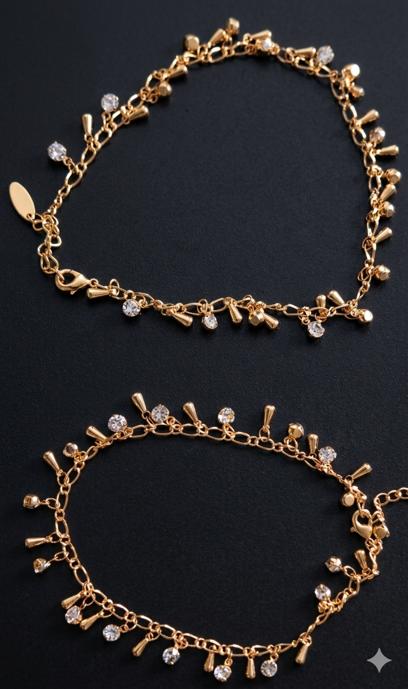 #LC1191 Dainty drop anklet