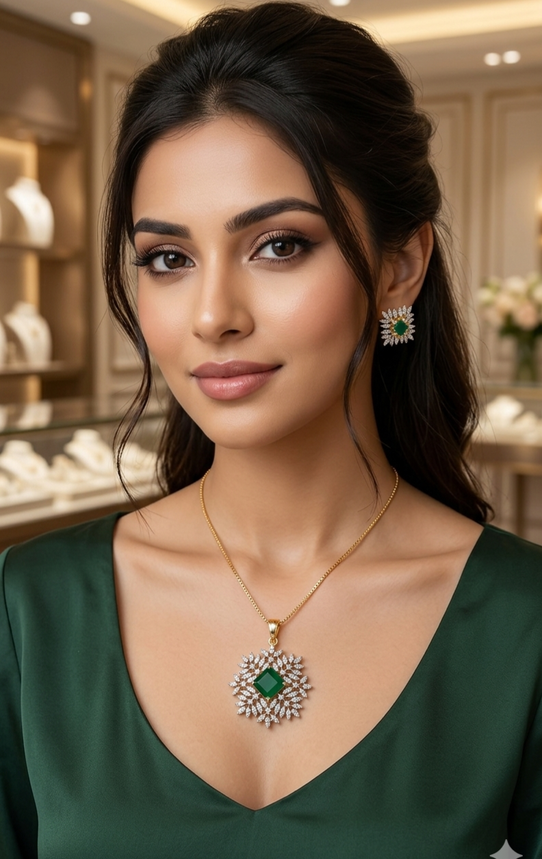 #LC1237  Royal radiance pendant set