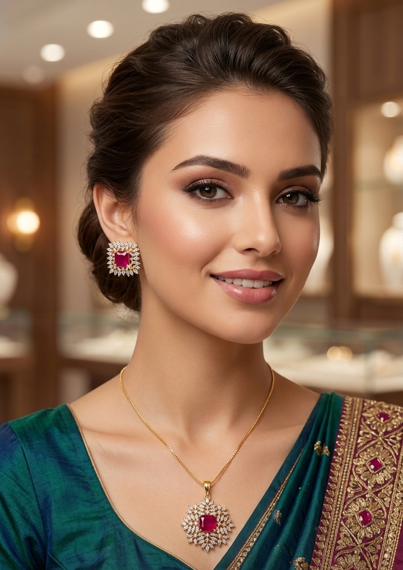 #LC1237  Royal radiance pendant set