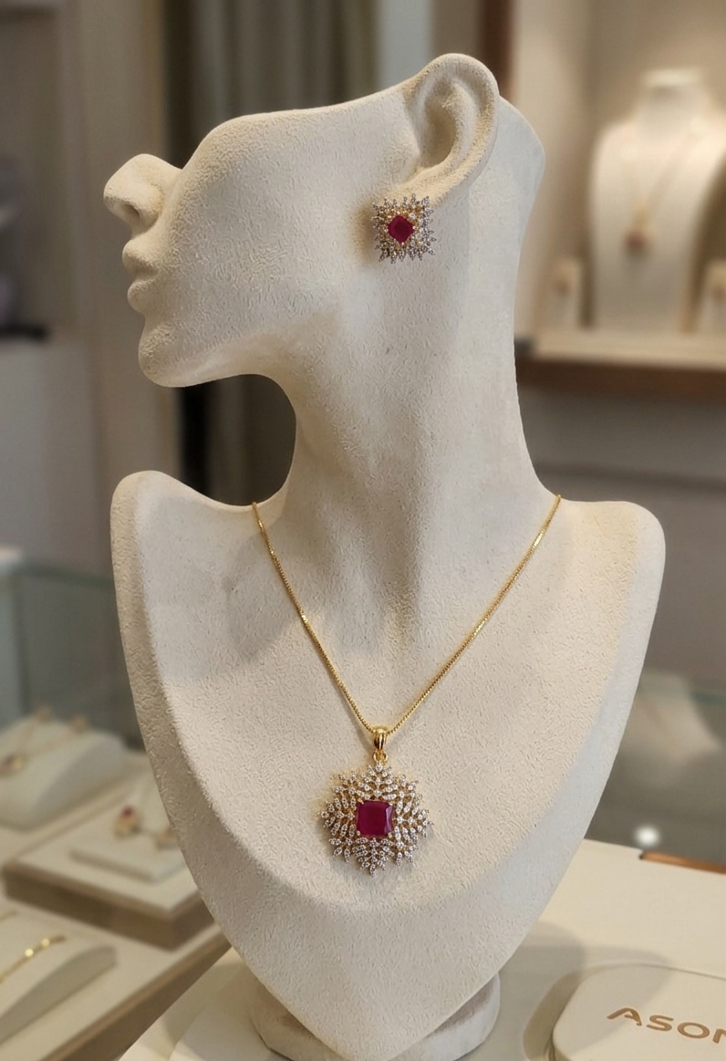 #LC1237  Royal radiance pendant set