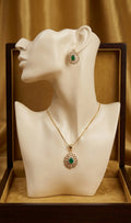 #LC1241 Tear drop pendant with earring