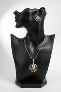 #LC1249 Rain drop pendant necklace with earring