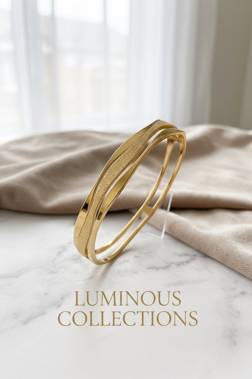 #LC1137 gold-plated bangle bracelet