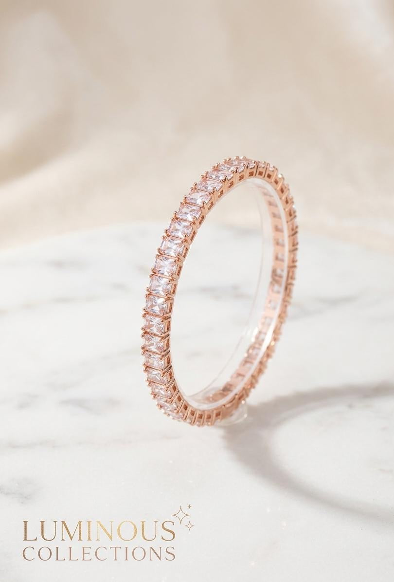 #LC1140 eternity kada featuring clear, princess-cut stones