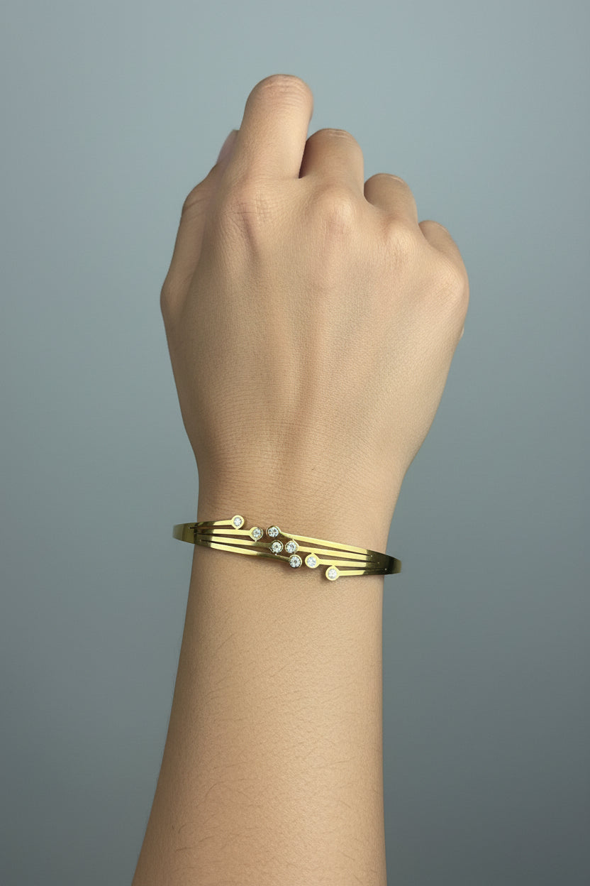 #LC1351 White stone bracelet