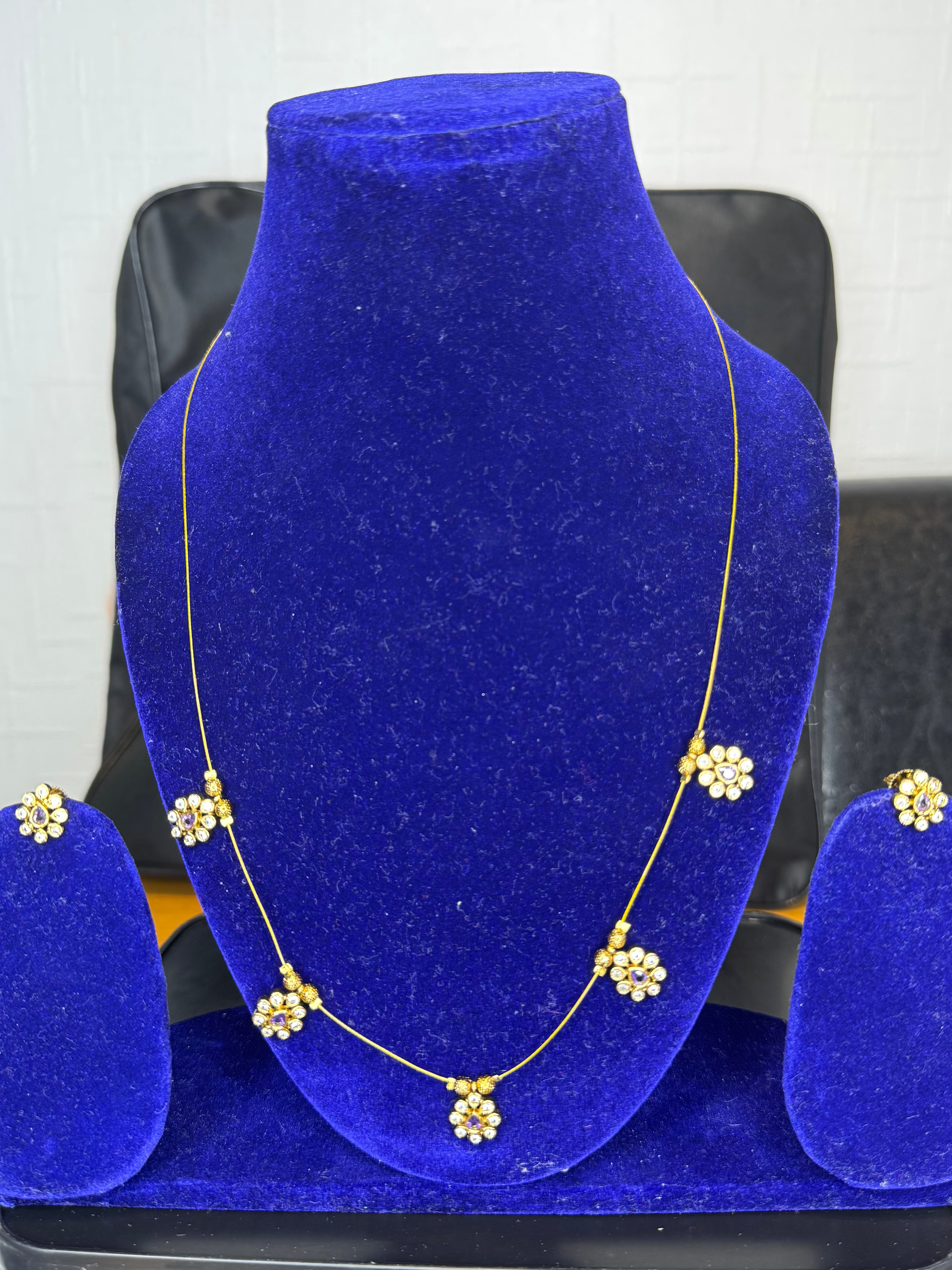 #LC1317 Invisible Mugappu Necklace Set