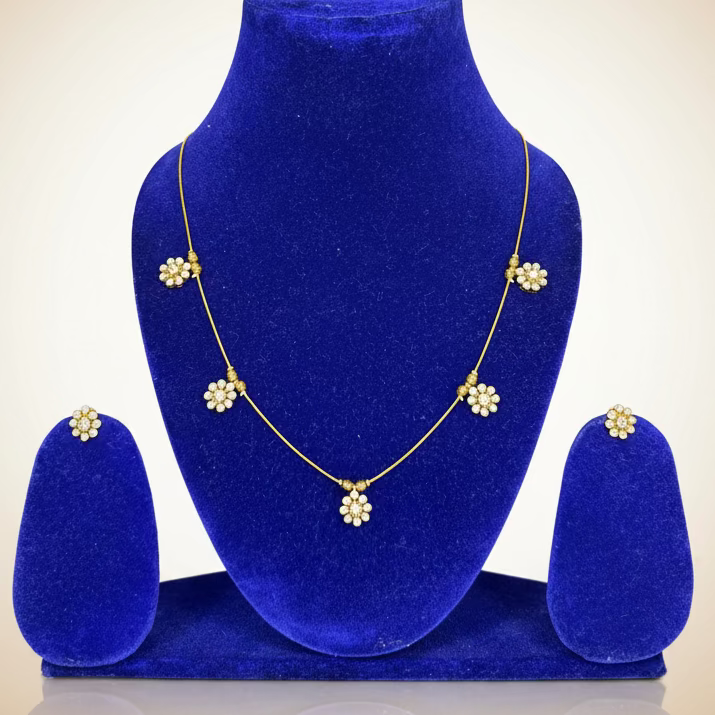 #LC1317 Invisible Mugappu Necklace Set