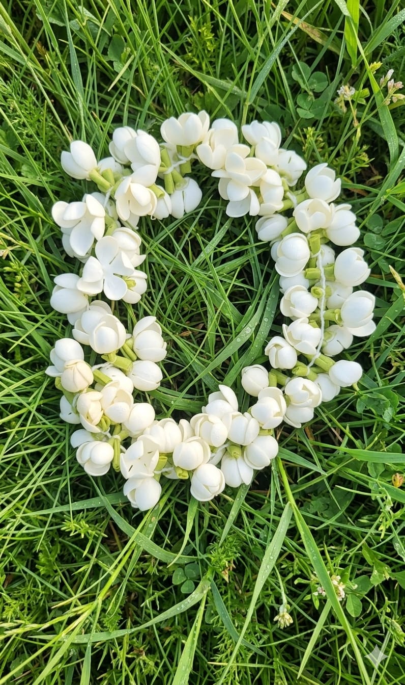 #LC1317 Reusable Mullapoo/Jasmine garland (5 petals - 8 inch)