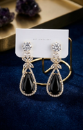 #LC1031 Teardrop crystal drop earrings