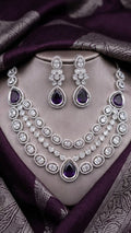 #LC1156 Indian-style American Diamond necklace set