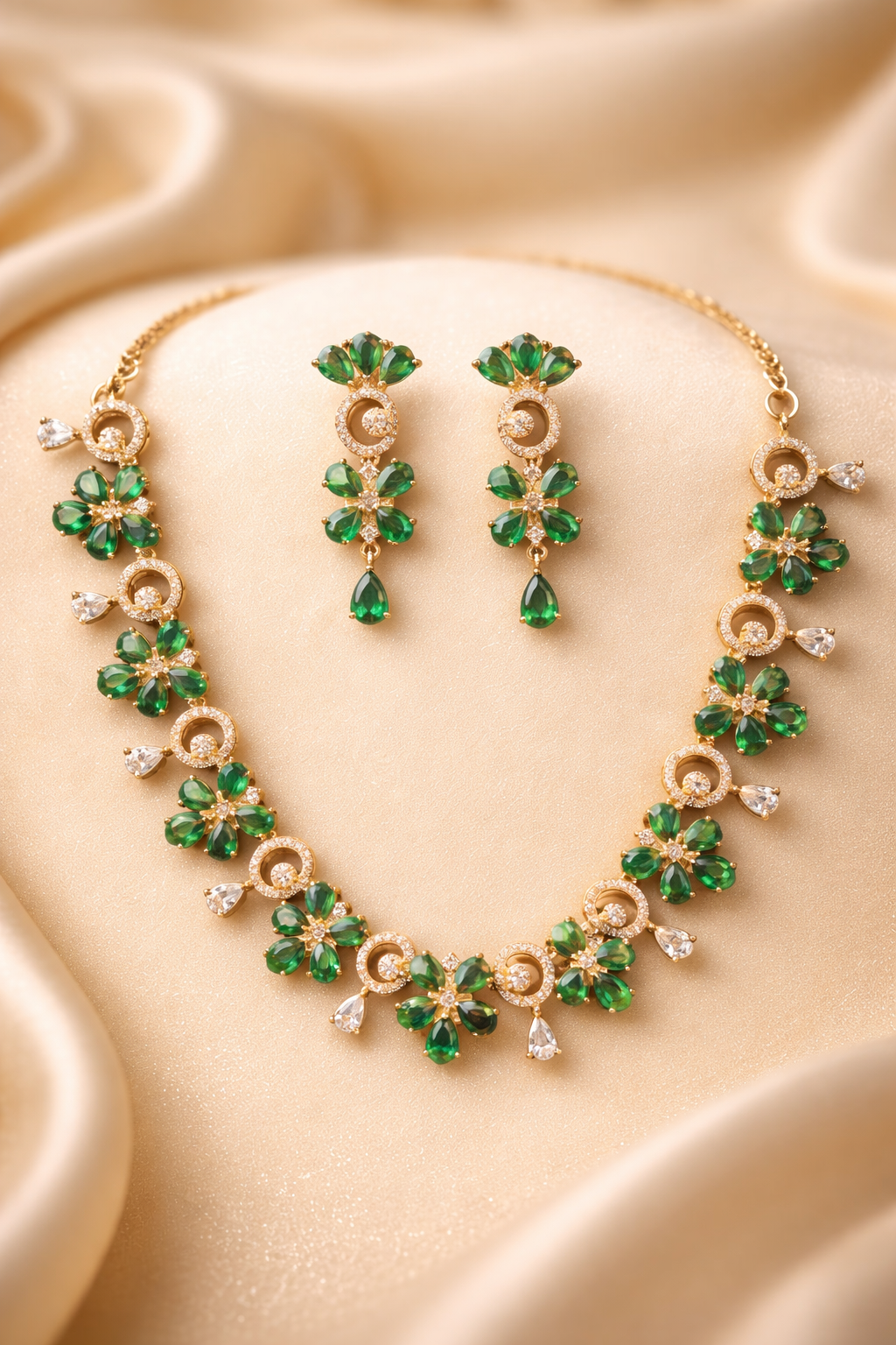 #LC1159 Gemstones necklace set featuring for weddings or parties