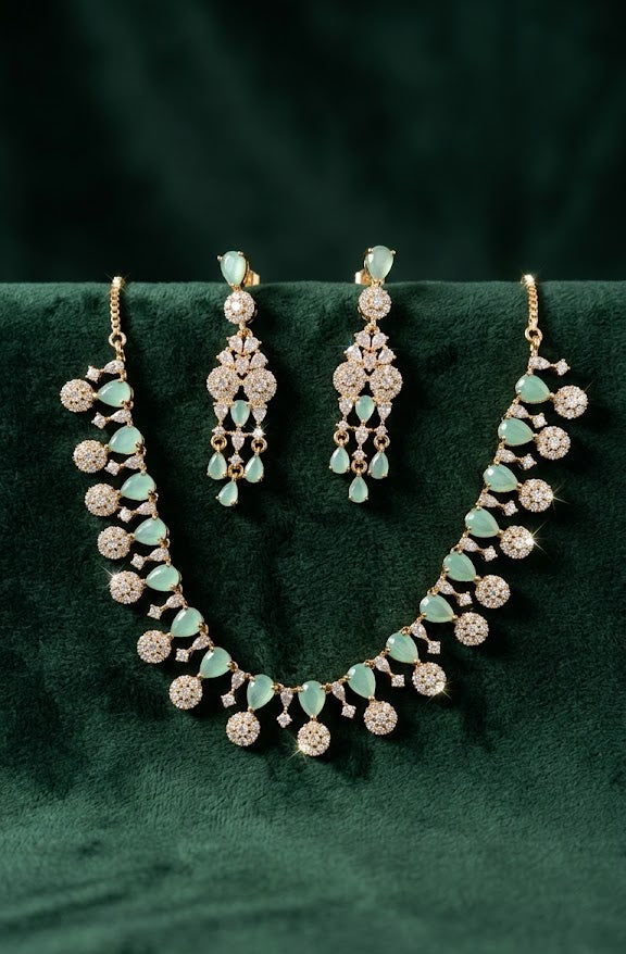 #LC1161 Aadila Necklace Set Hyderabadi Jewellery
