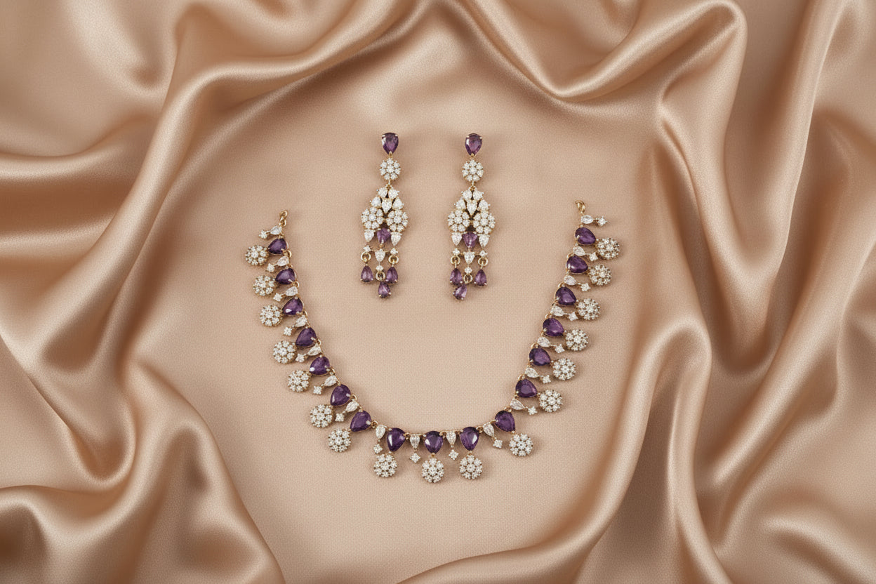 #LC1161 Aadila Necklace Set Hyderabadi Jewellery