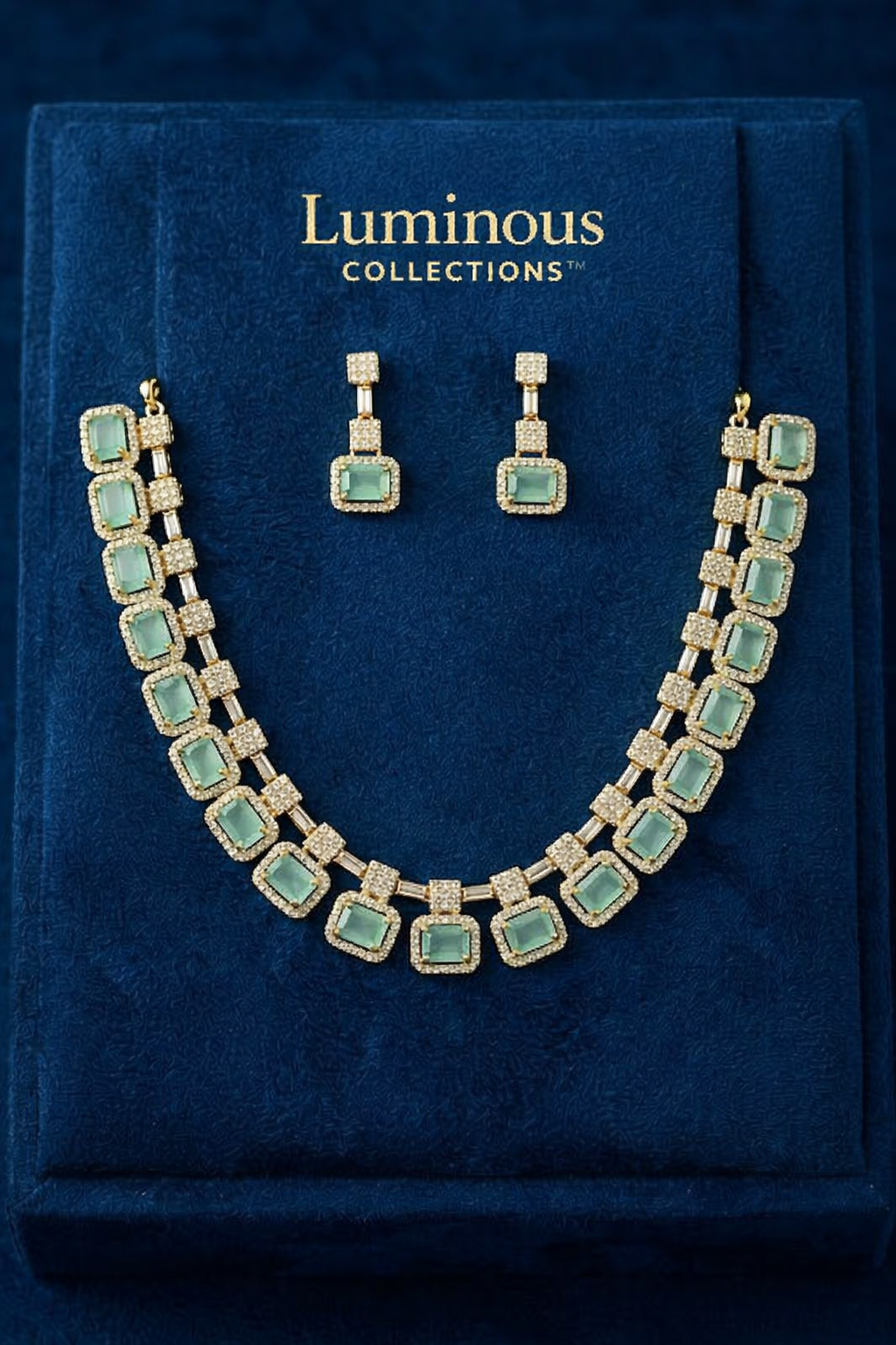 #LC1164 American Diamond Necklace and Earring set