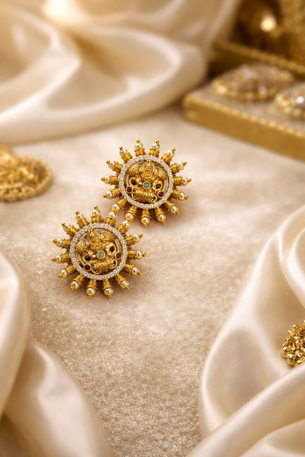 #LC1053 Temple jewellery studs