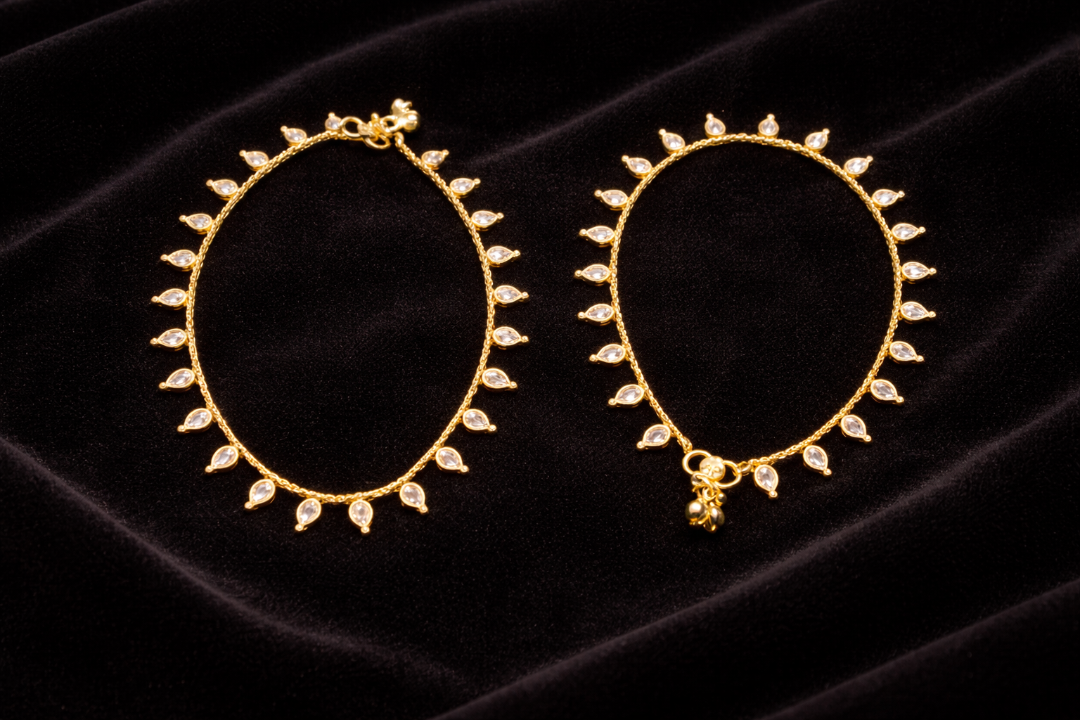 #LC1192 Golden petal  anklets