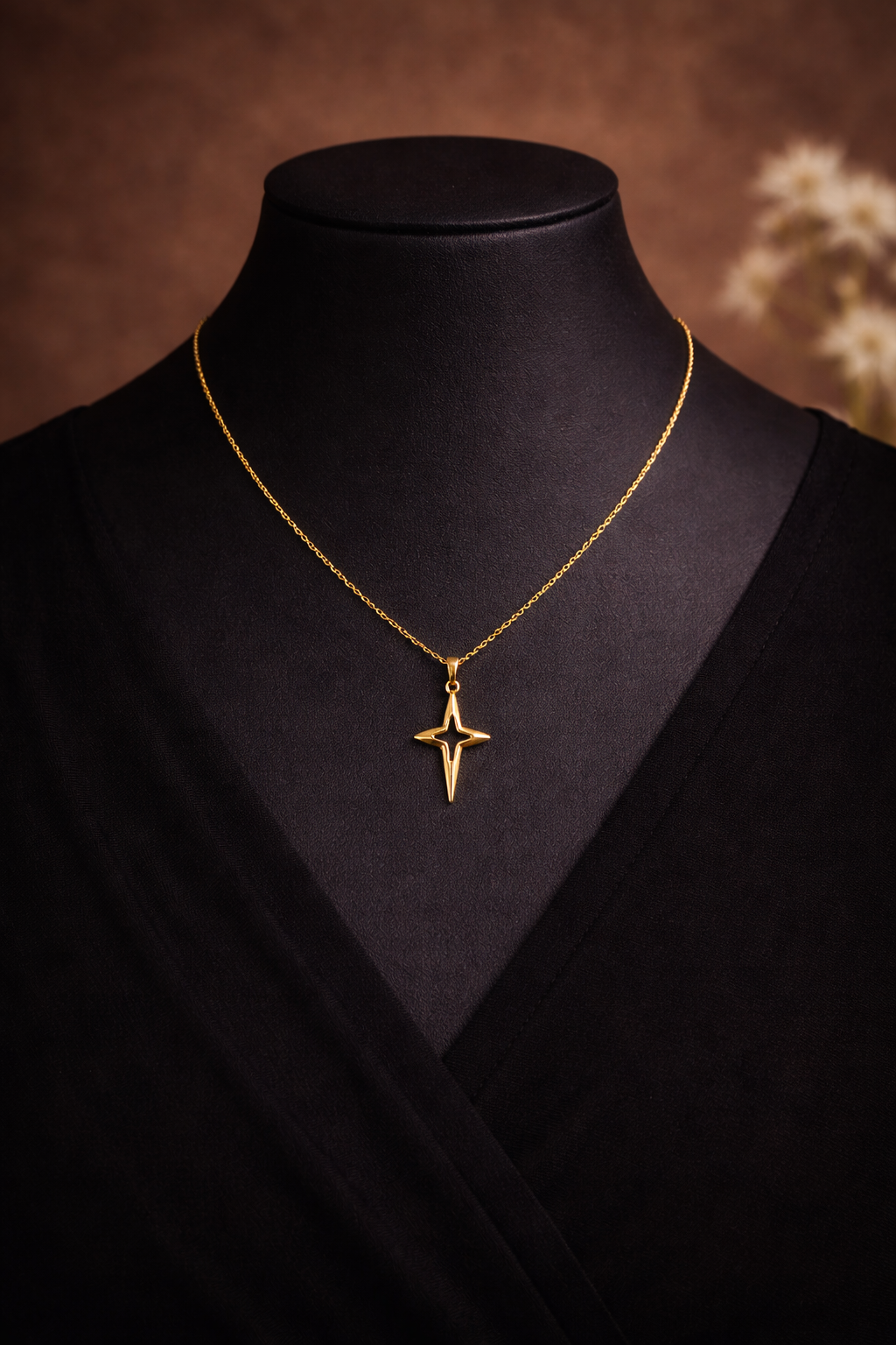 #LC1183 golden star necklace
