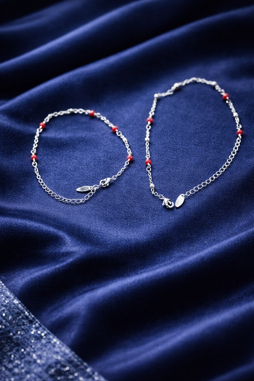 #LC1195 RED PEARL Anklet