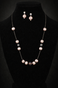 #LC1189 Blush noir pearl set