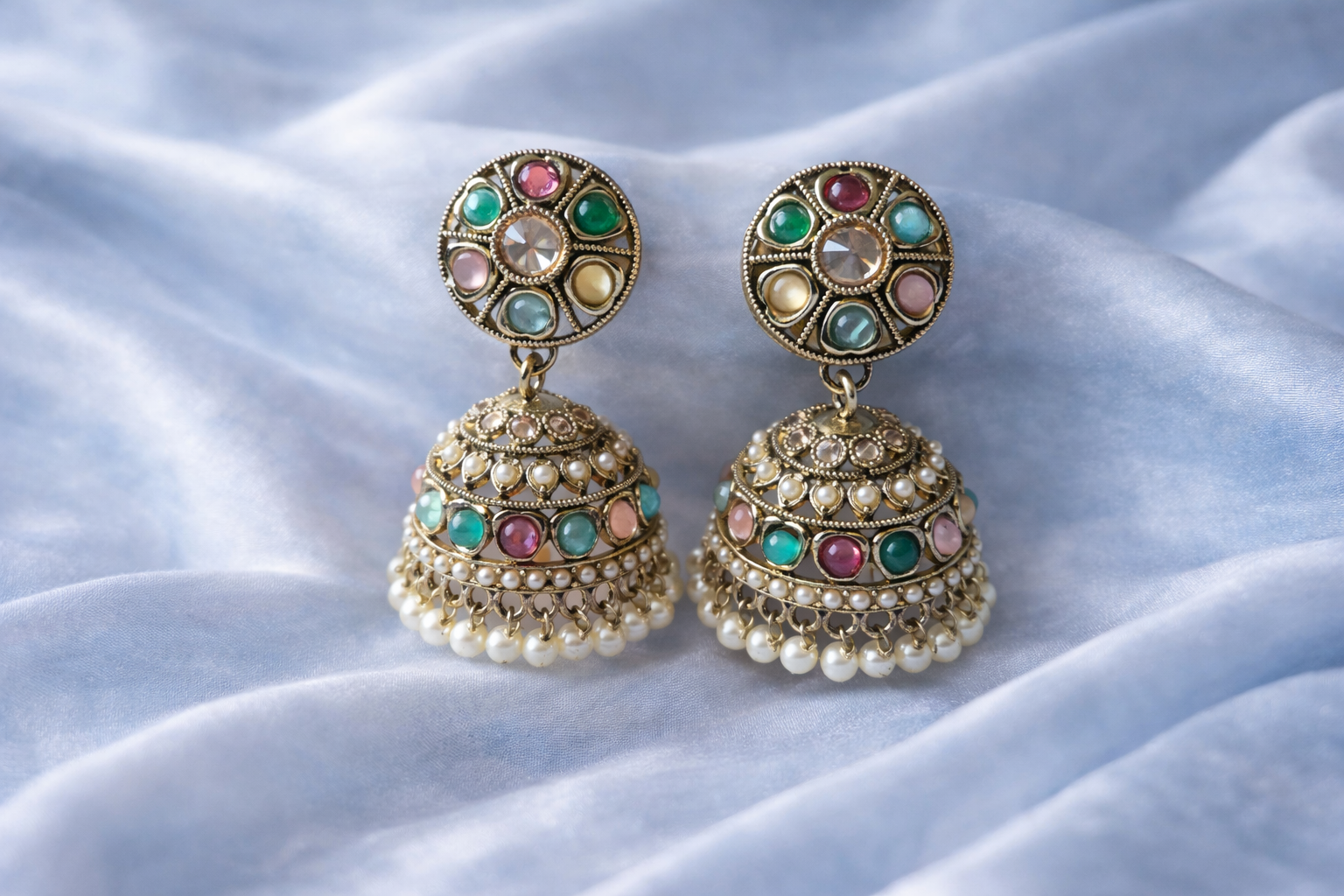 #LC1021 Pastel Royal Jhumka