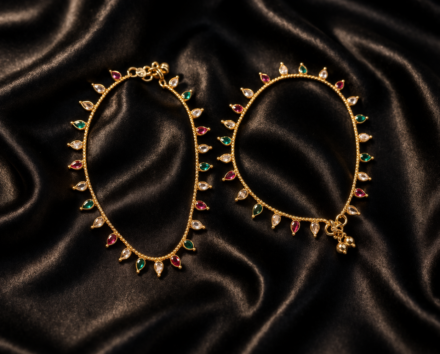 #LC1192 Golden petal  anklets