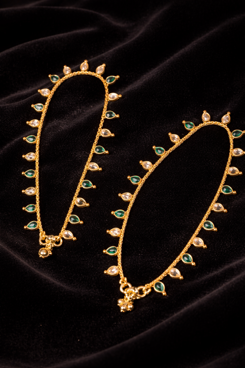 #LC1192 Golden petal  anklets