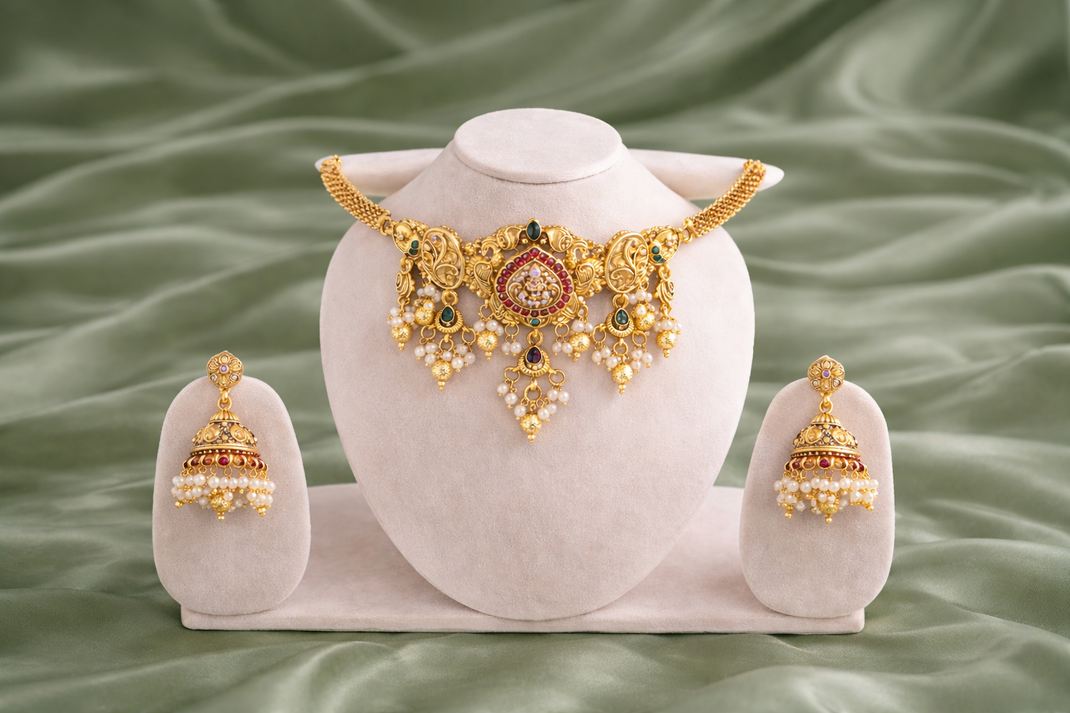 #LC1077 Royal Temple choker set