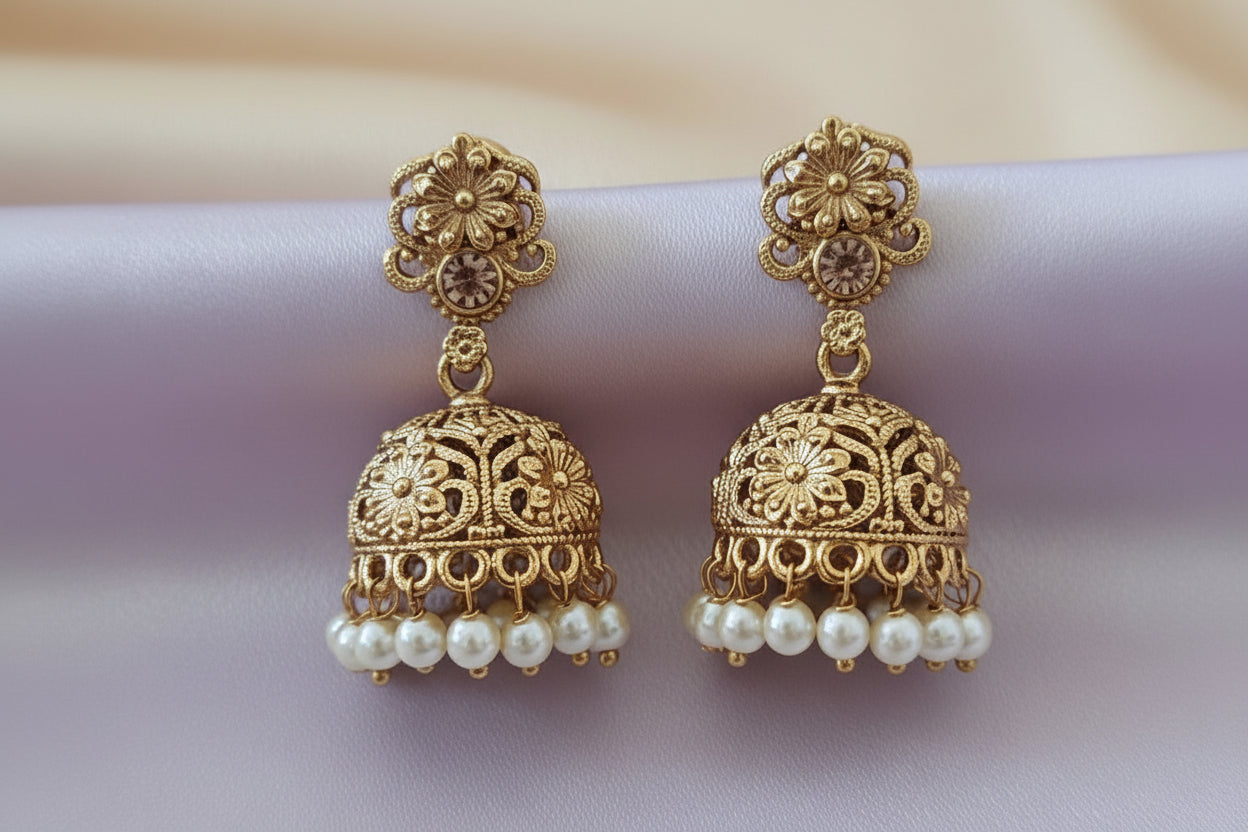 #LC1006 Traditional Indian jhumkas