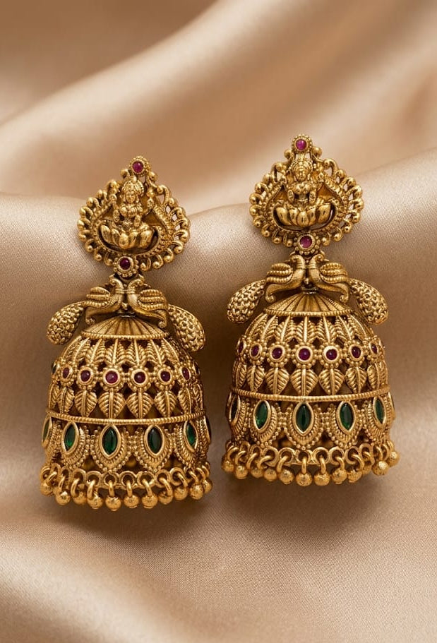#LC1007 Luxuary emerald jhumka