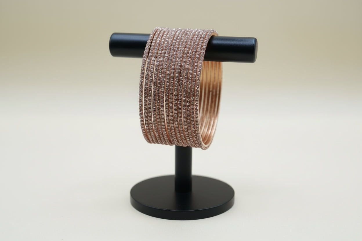 #LC1207Rose Gold Bangle set(12 pc set)