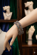 #LC1102 Oxidised Temple Bangle set (one pair)