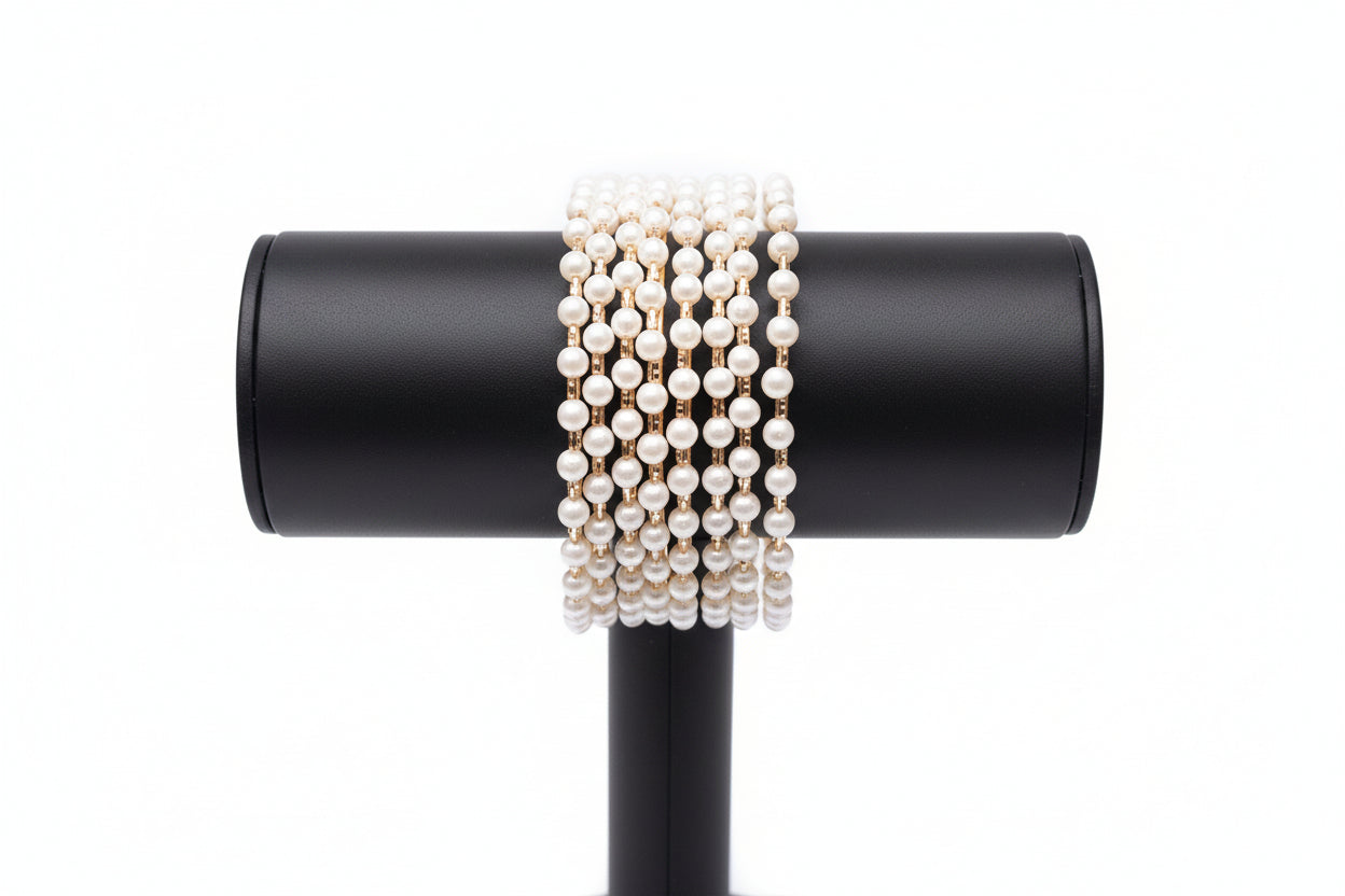 #LC1206 Pearl Bangle set(8pc)