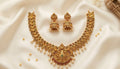 #LC1069 Traditional green and white pearl Lakshmi Malay Set